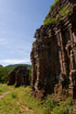 Walls of an abandoned temple in a clearing at the ancient site of My Son, Vietnam